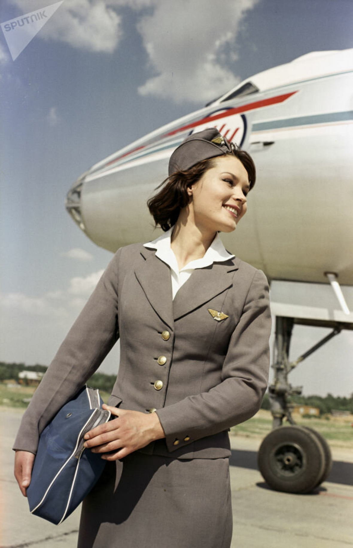 Форма стюардессы "Аэрофлота" конца 1960-х годов