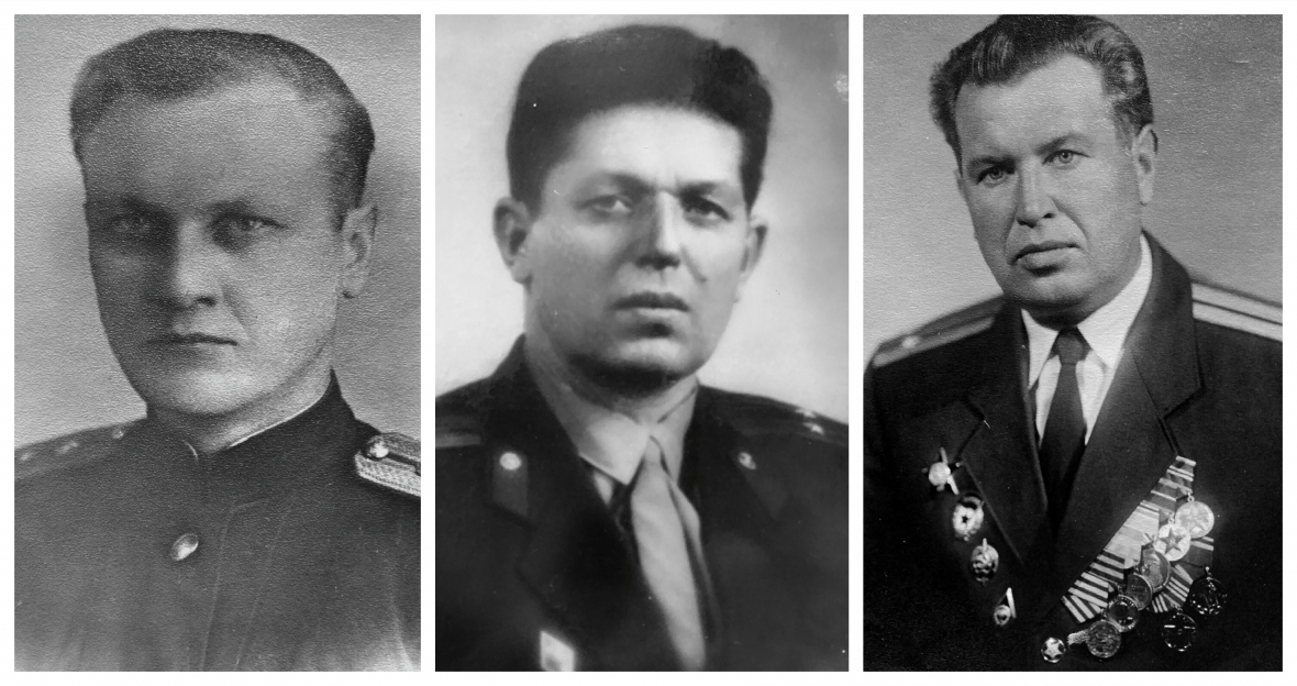 Слева направо: И.П.Никифоров,Б.П.Зарубин и  М.Д.Савельев