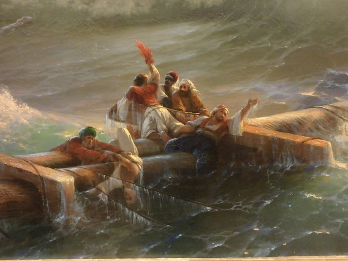 Фрагмент картины И.К.Айвазовского "Девятый вал", 1850