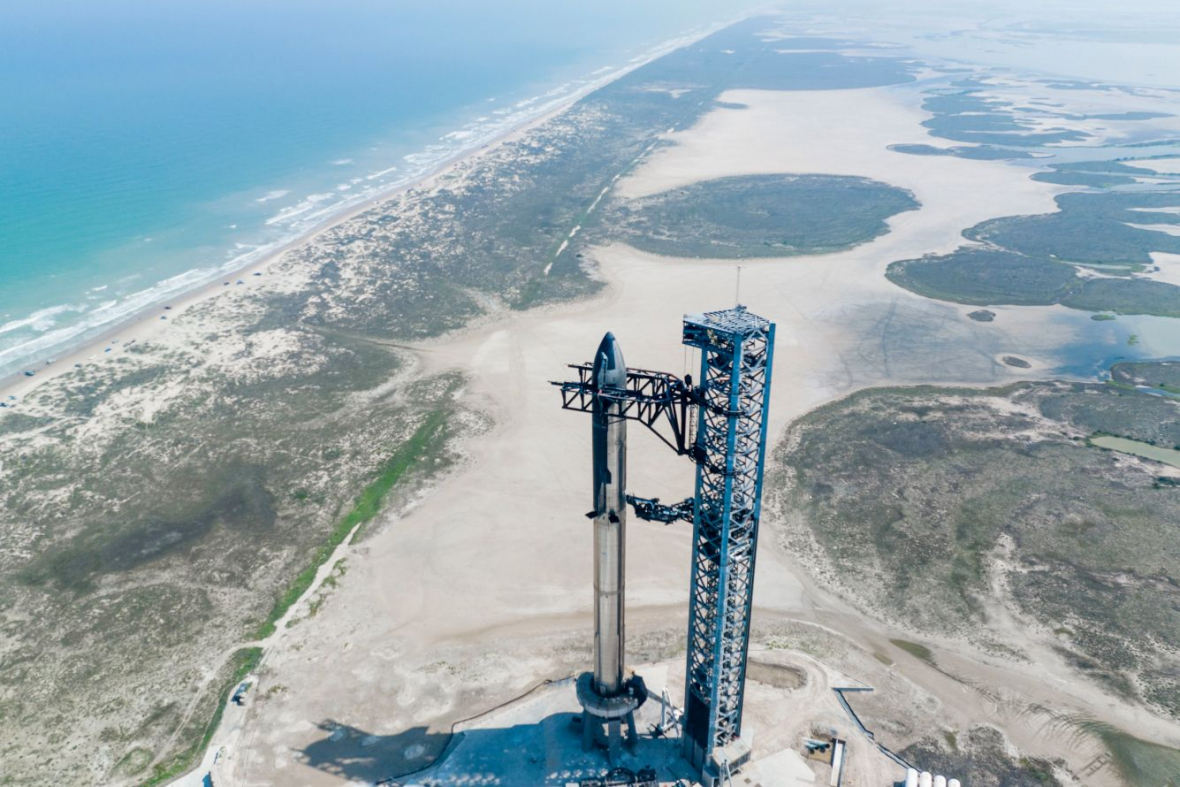 SpaceX Starship на полигоне Бока-Чика в Техасе