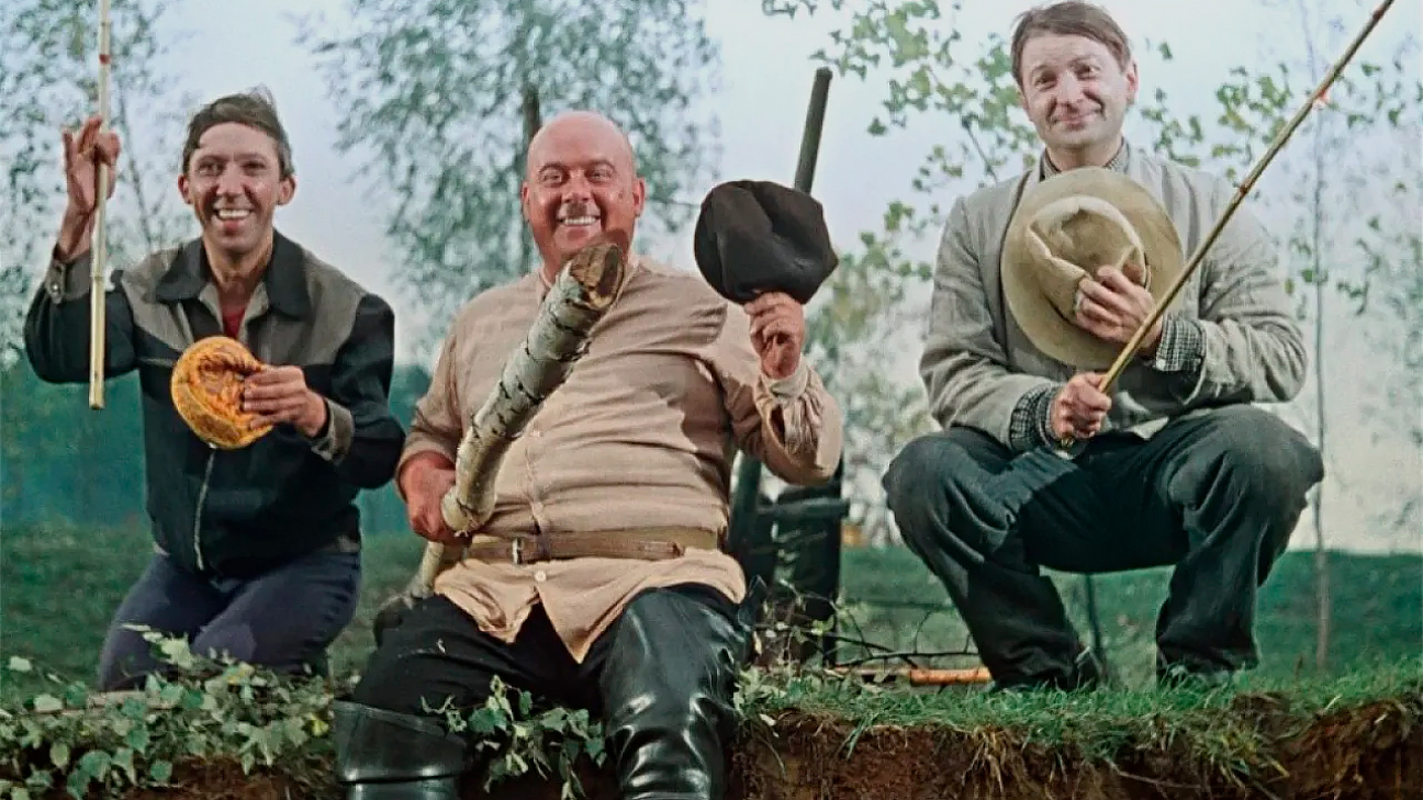 Кадр из фильма "Пёс Барбос и необычный кросс" (1961, Мосфильм)