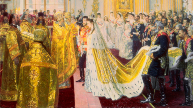 Бракосочетание Николая II и великой княгини Александры Федоровны. Лауриц Туксен, 1895